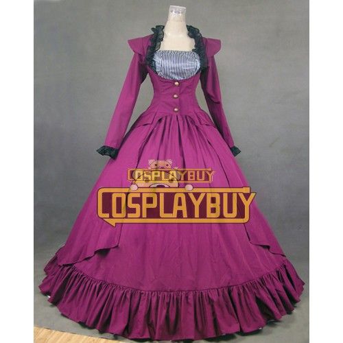 Victorian Lolita Reenactment Stage Punk Lolita Dress Mauve