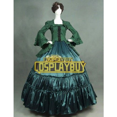 Victorian Lolita Reenactment Theatre Punk Lolita Dress Olive