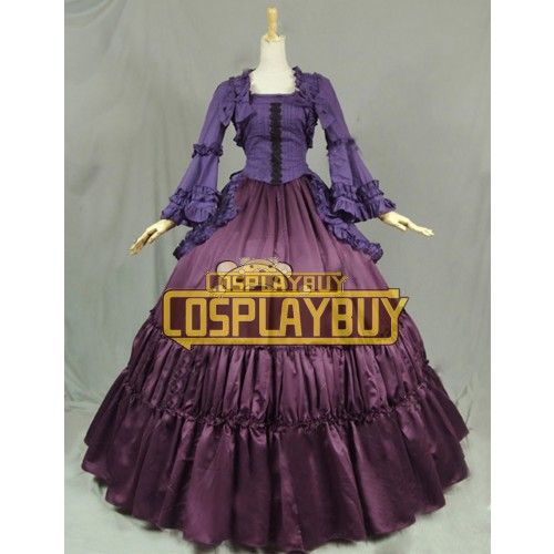 Victorian Lolita Reenactment Theatre Punk Lolita Dress Purple