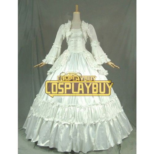 Victorian Lolita Reenactment Theatre Punk Lolita Dress White