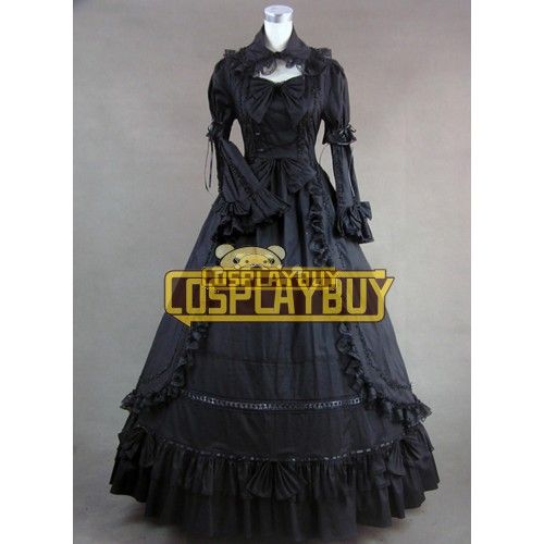 Victorian Lolita Renaissance Gothic Lolita Dress Black