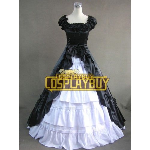 Victorian Lolita Renaissance Reenactment Gothic Lolita Dress Black