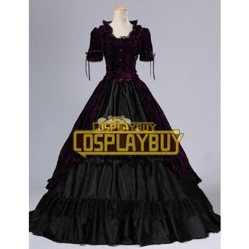 Victorian Lolita Renaissance Velvet Gothic Lolita Dress Red