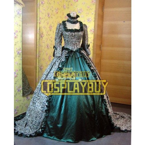 Victorian Lolita Renaissance Wedding Gothic Lolita Dress Green Floral