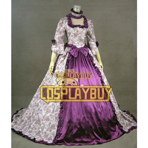 Victorian Lolita Renaissance Wedding Gothic Lolita Dress Purple Floral