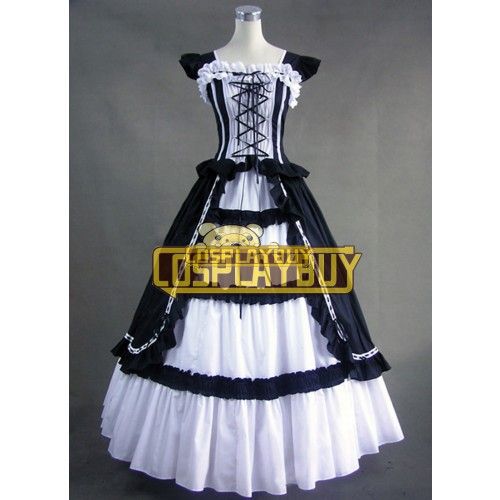 Victorian Lolita Ruffle Princess Gothic Lolita Dress Black