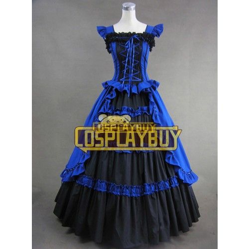Victorian Lolita Ruffle Princess Gothic Lolita Dress Blue