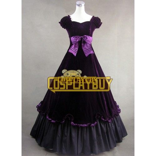 Victorian Lolita Southern Belle Civil War Gothic Lolita Dress Purple