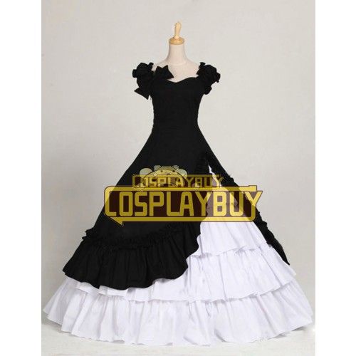 Victorian Lolita Southern Belle Evening Gothic Lolita Dress Black