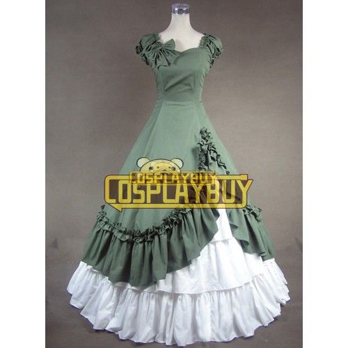 Victorian Lolita Southern Belle Evening Gothic Lolita Dress Green
