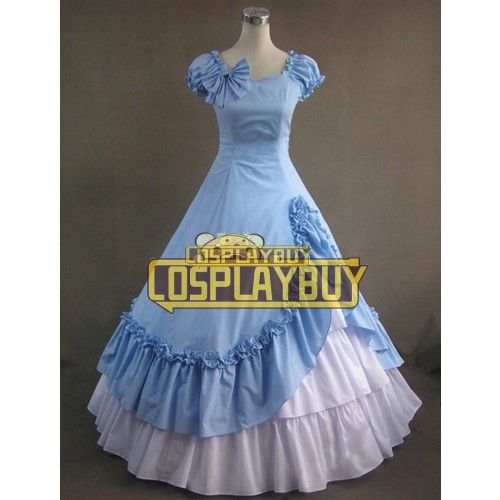 Victorian Lolita Southern Belle Evening Gothic Lolita Dress Sky Blue