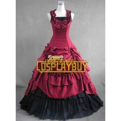 Victorian Lolita Southern Belle Formal Gothic Lolita Dress Red