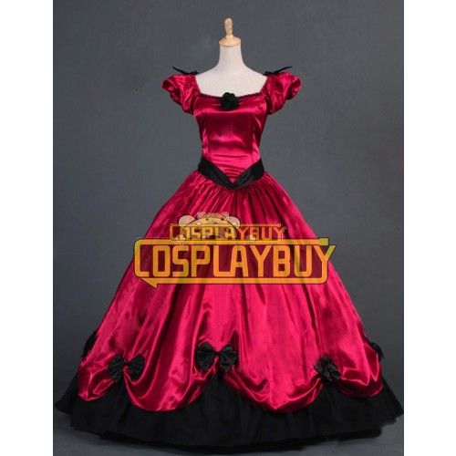 Victorian Lolita Southern Belle Princess Gothic Lolita Dress Burgundy