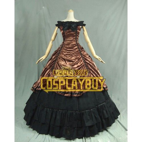 Victorian Lolita Southern Belle Wedding Gothic Lolita Dress Brown