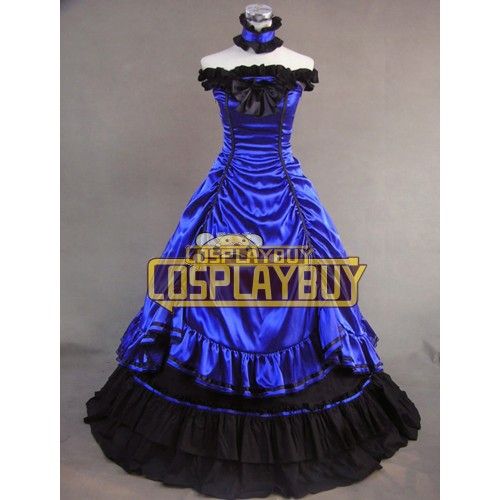 Victorian Lolita Southern Belle Wedding Gothic Lolita Dress Blue