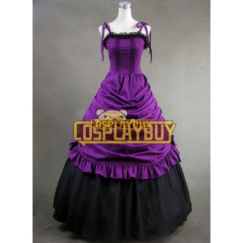 Victorian Lolita Southern Civil War Belle Gothic Lolita Dress Purple