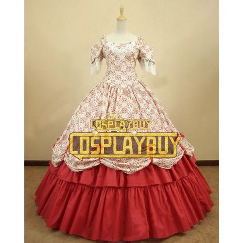 Victorian Lolita Southern Civil War Gothic Lolita Dress Red Cherry