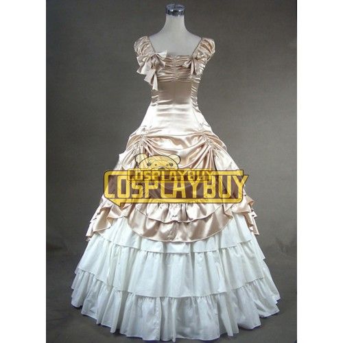Victorian Lolita Southern Civil War Reenactment Gothic Lolita Dress Champagne