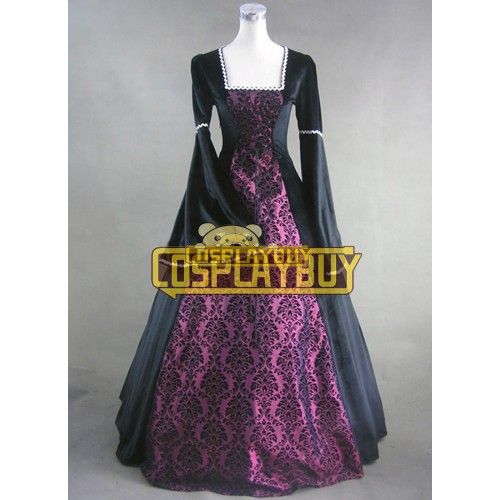 Victorian Lolita Velvet Renaissance Gothic Lolita Dress Mauve