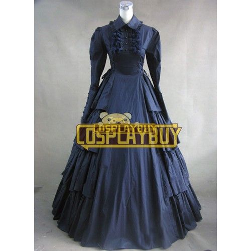 Victorian Lolita Vintage Party Gothic Lolita Dress Dark Blue
