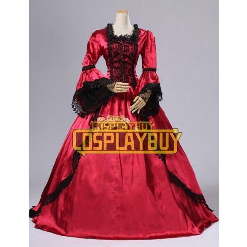 Victorian Lolita Wedding Marie Antoinette Gothic Lolita Dress Red