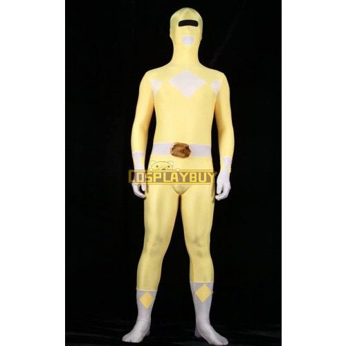 Yellow Spandex Power Rangers Superhero Zentai Body Costume