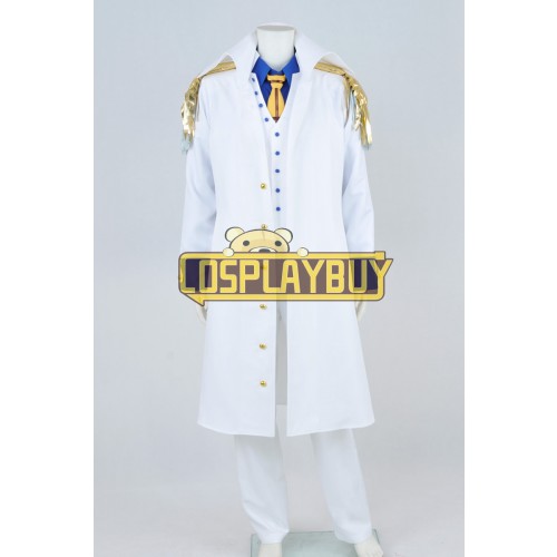 One Piece Cosplay Costume Admiral Sakazuki Aokiji Kuzan White Vest