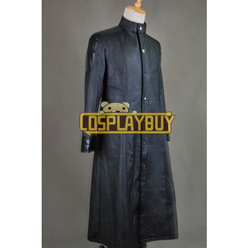 The Avengers Nick Fury Black Leather Trench Coat Cosplay Costume