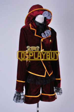 Black Butler Cosplay Ciel Phantomhive Dark Red Velvet Costume