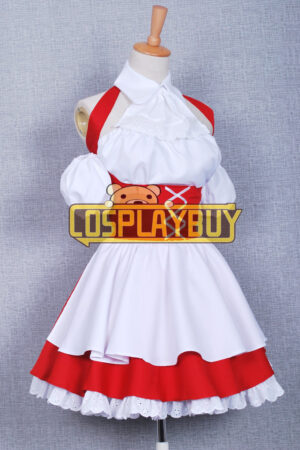 Chobits Cosplay Chii Red White Maid Dress