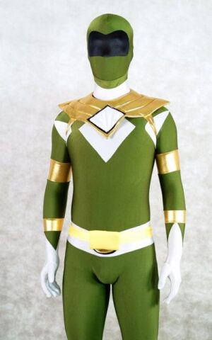 Dark Green Spandex Power Rangers Superhero Zentai Body Costume