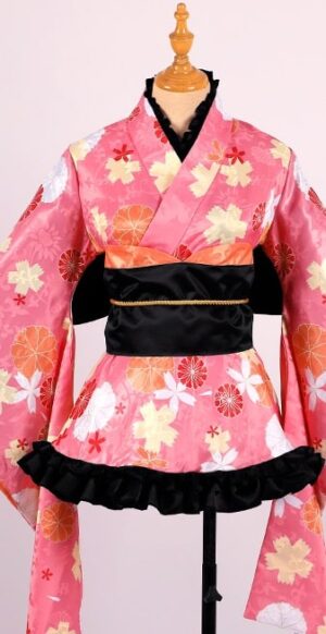 Date A Live Kurumi Tokisaki Kimono Cosplay Costume
