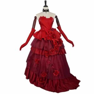 Date A Live Kurumi Tokisaki Red Dress Cosplay Costume