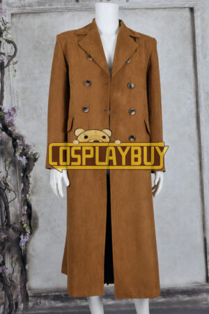 Doctor Who Dr 10th Brown Trench Coat New Version