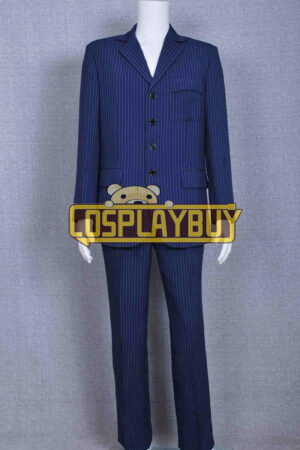 Doctor Who Dr 10th David Tennant Blue Strip Suit
