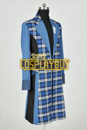 Doctor Who 6th Dr Colin Baker Blue Trench Coat