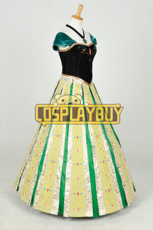 Frozen Cosplay Anna Coronation Dress