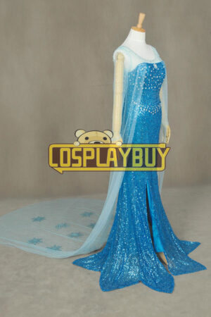 Frozen Cosplay Princess Elsa Snowflake Formal Dress