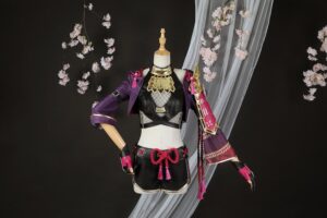 Genshin Impact Kuki Shinobu Cosplay Costume