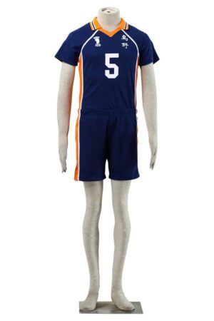 Haikyuu!! Ryunosuke Tanaka Karasuna High School NO. 5 Sports Uniform Cosplay Costume