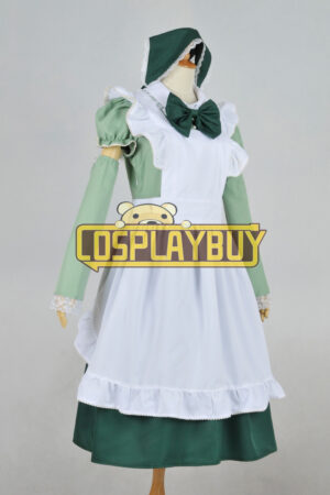Hetalia Cosplay Hungary Maid Dress Green Headpiece