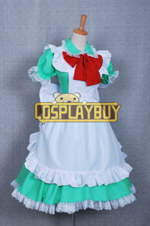 Hetalia Cosplay Italy Green Maid Dress