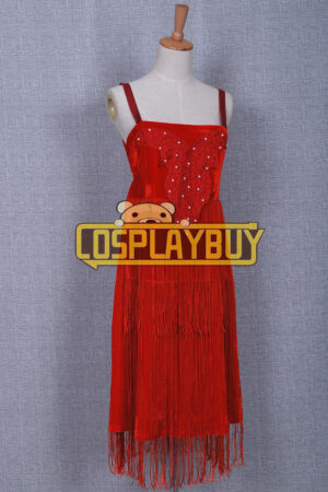 Historical Red Braces Dress