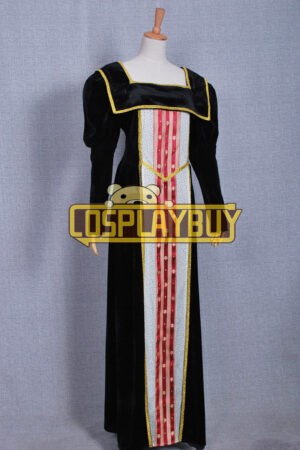 Historical Retro Dress Vintage Black Gown