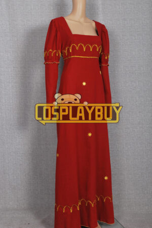 Historical Vintage Red Gown Dress