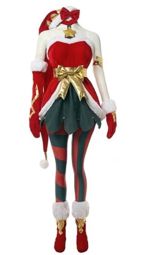 League of Legends Jinx Christmas Cosplay Costume