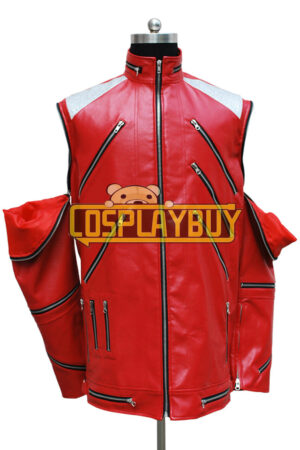 Michael Jackson Costume Red Leather Jacket