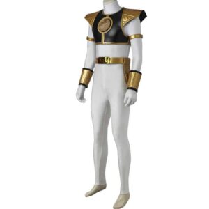 Mighty Morphin Power Rangers White Ranger Tommy Oliver Cosplay Costume