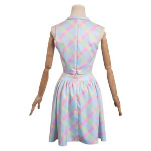 Movie Barbie 2023 Barbie Blue Sleeveles Skirt Cosplay Costume