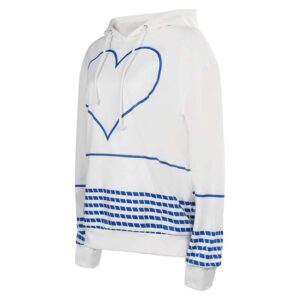 Movie Barbie 2023 Barbie White Sweat Heart Hoodie Cosplay Costume